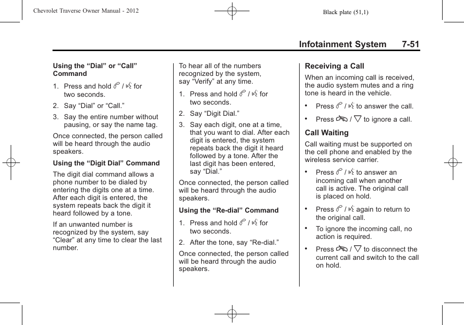 CHEVROLET 2012 Traverse User Manual | Page 231 / 450