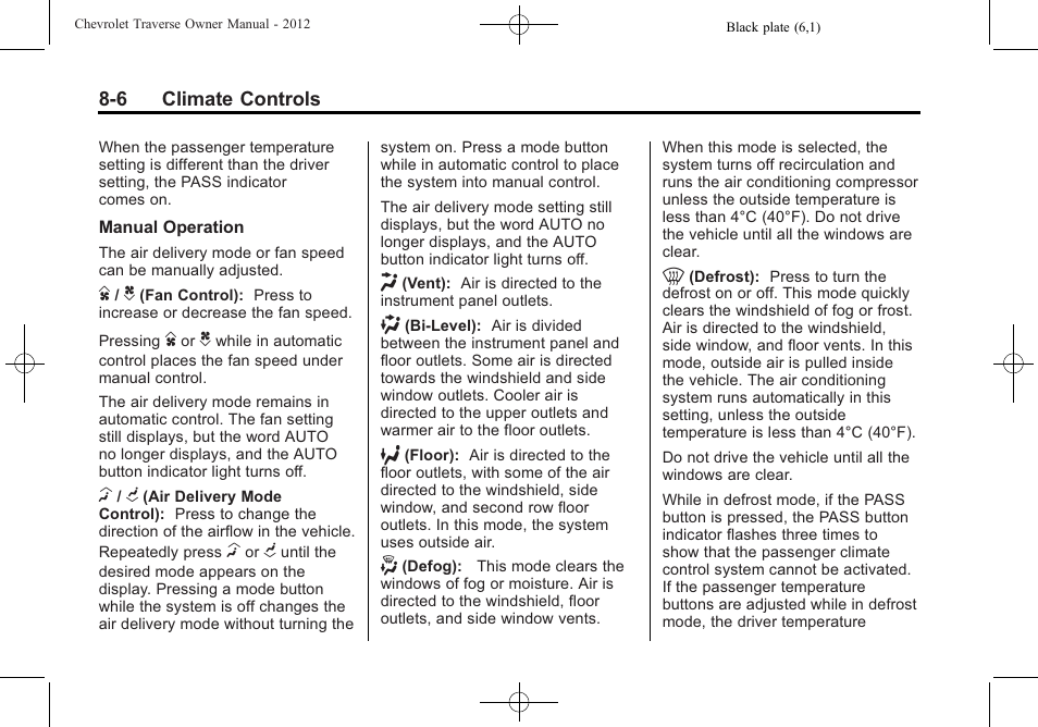 CHEVROLET 2012 Traverse User Manual | Page 240 / 450