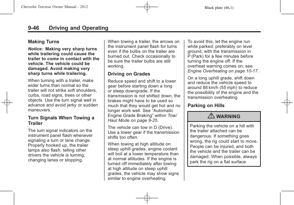 CHEVROLET 2012 Traverse User Manual | Page 294 / 450