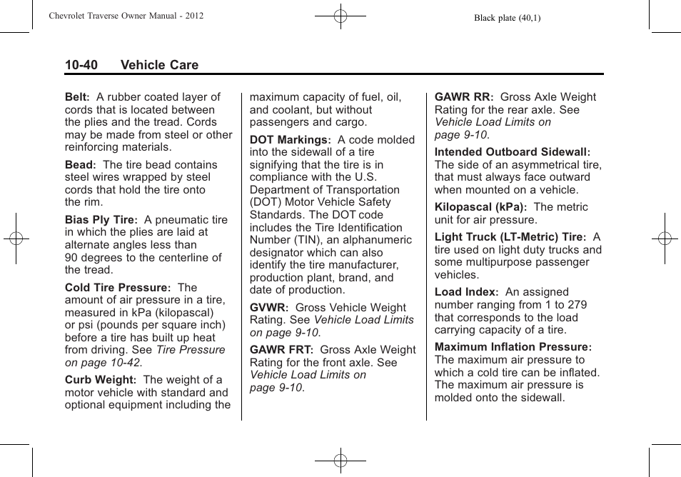 CHEVROLET 2012 Traverse User Manual | Page 340 / 450