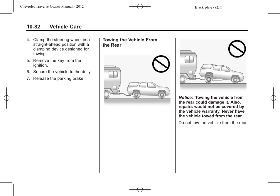 82 vehicle care | CHEVROLET 2012 Traverse User Manual | Page 382 / 450