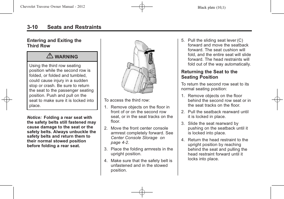 CHEVROLET 2012 Traverse User Manual | Page 66 / 450