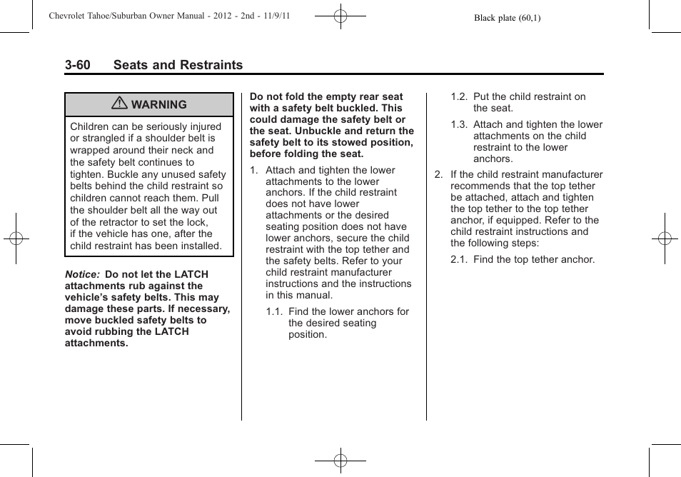 CHEVROLET 2012 Suburban User Manual | Page 122 / 544