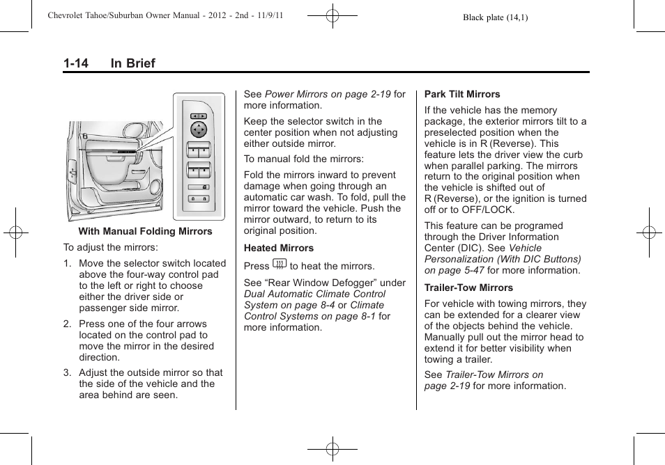 14 in brief | CHEVROLET 2012 Suburban User Manual | Page 20 / 544