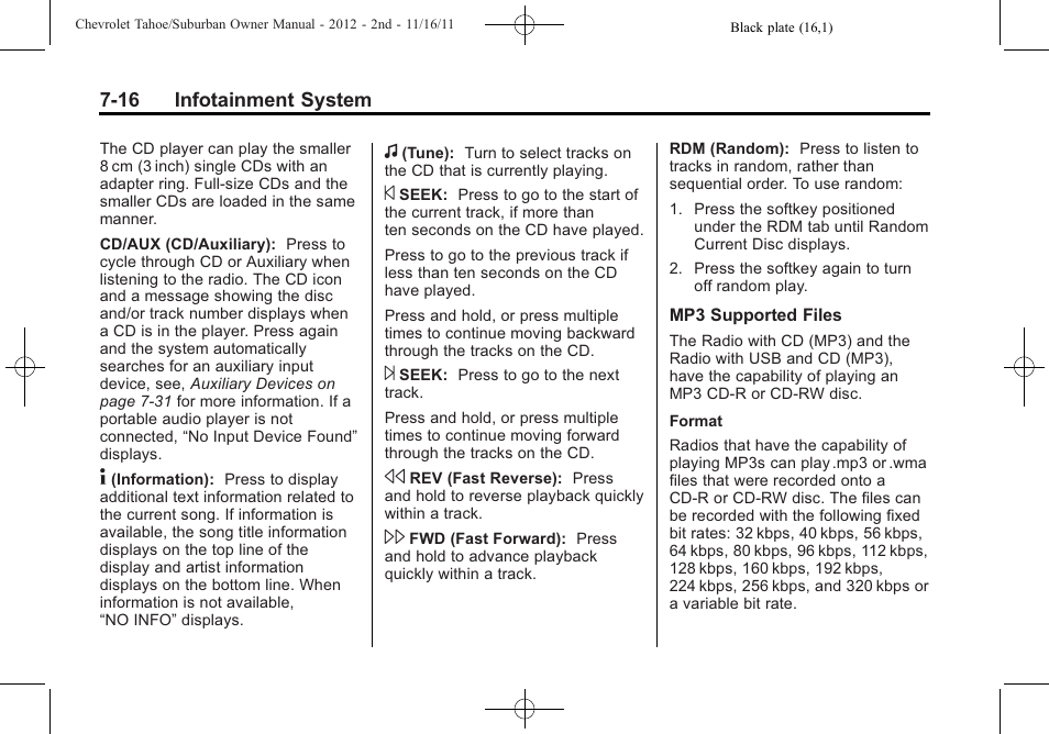 CHEVROLET 2012 Suburban User Manual | Page 224 / 544