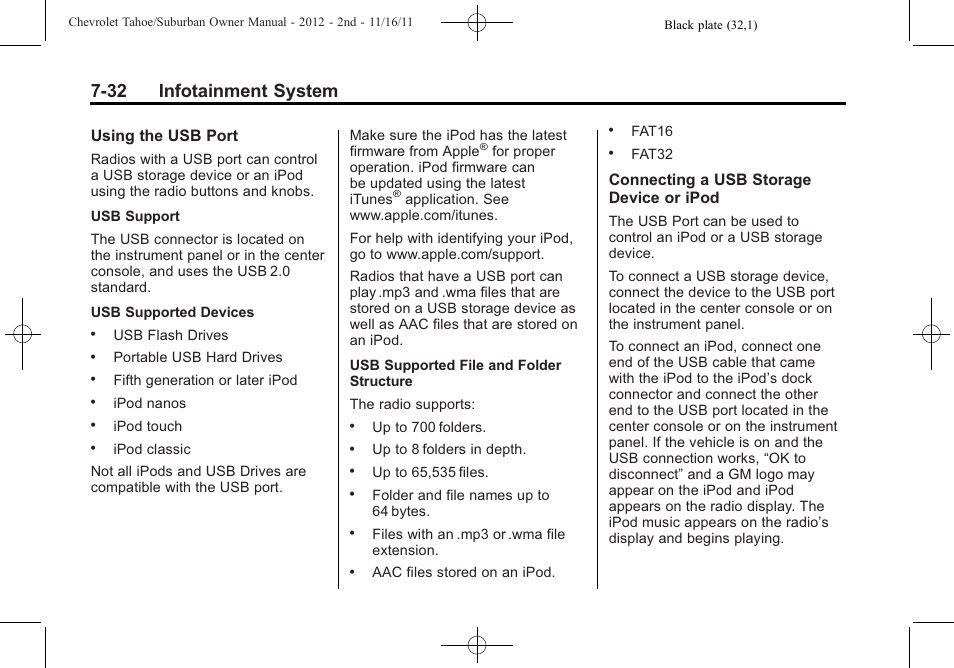 32 infotainment system | CHEVROLET 2012 Suburban User Manual | Page 240 / 544
