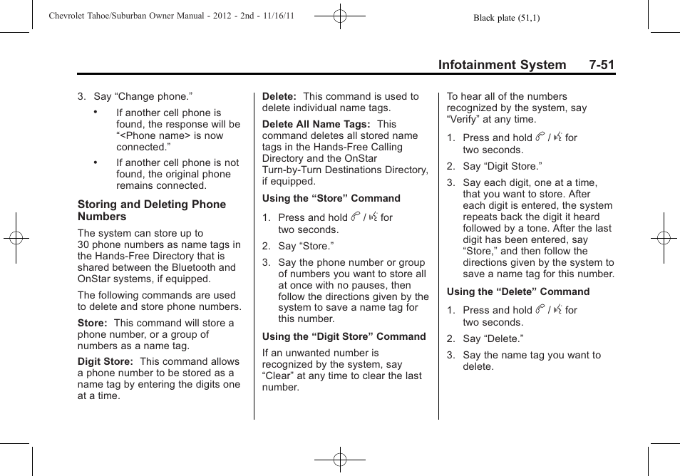 Infotainment system 7-51 | CHEVROLET 2012 Suburban User Manual | Page 259 / 544