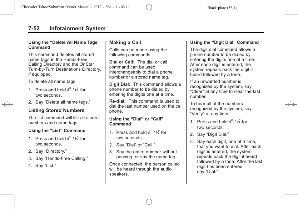 CHEVROLET 2012 Suburban User Manual | Page 260 / 544