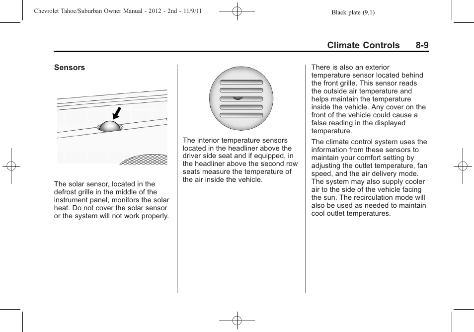 CHEVROLET 2012 Suburban User Manual | Page 273 / 544