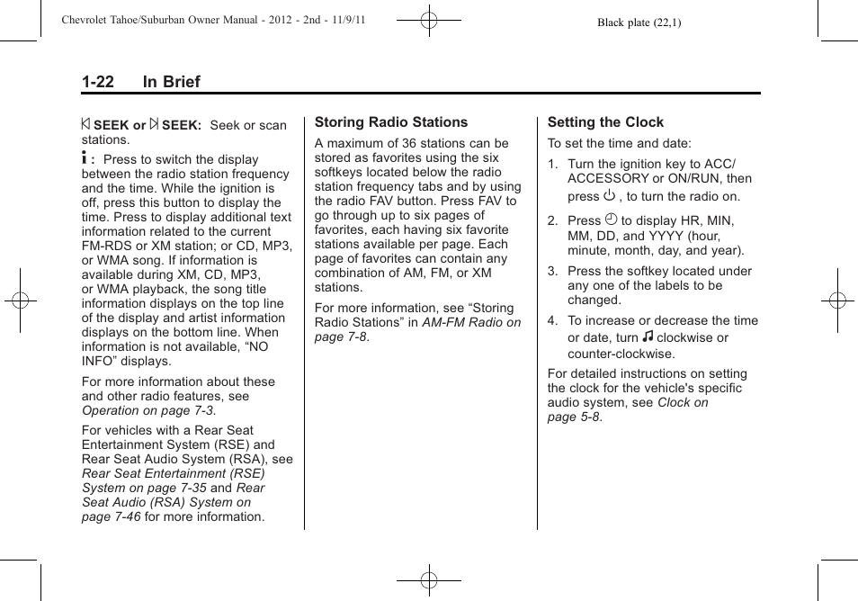 CHEVROLET 2012 Suburban User Manual | Page 28 / 544