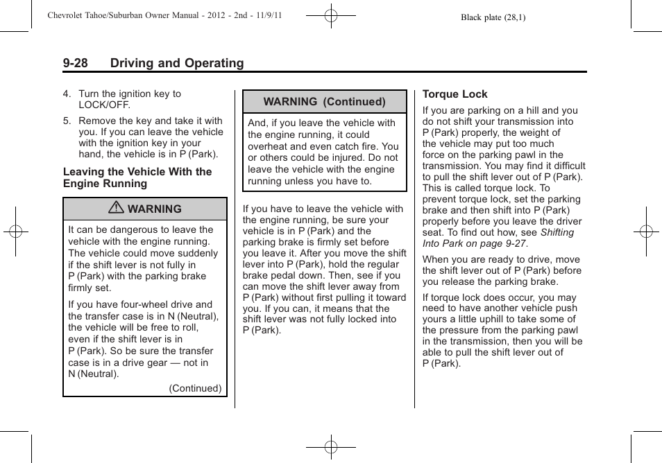 CHEVROLET 2012 Suburban User Manual | Page 306 / 544