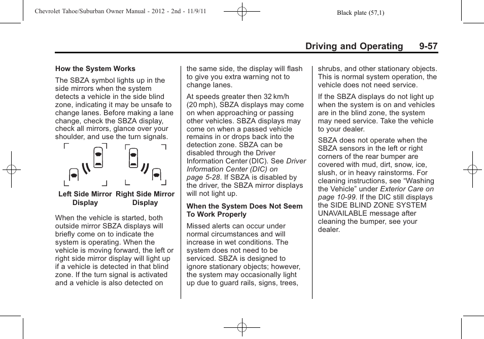 Driving and operating 9-57 | CHEVROLET 2012 Suburban User Manual | Page 335 / 544