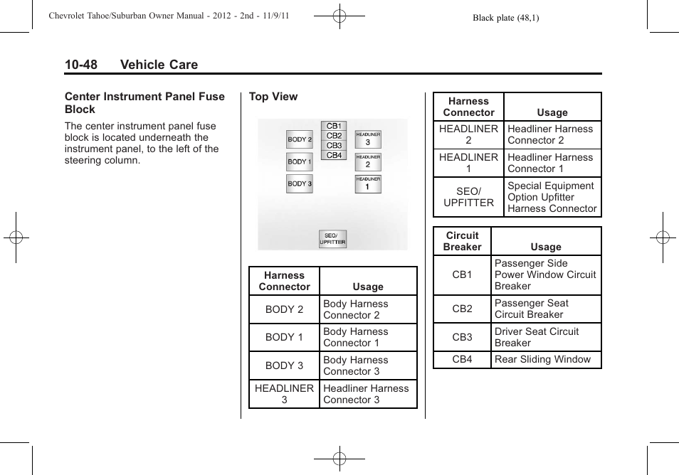 48 vehicle care | CHEVROLET 2012 Suburban User Manual | Page 420 / 544