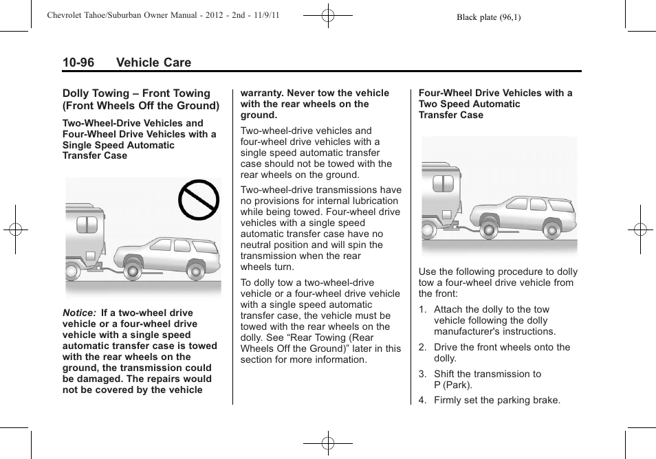 96 vehicle care | CHEVROLET 2012 Suburban User Manual | Page 468 / 544