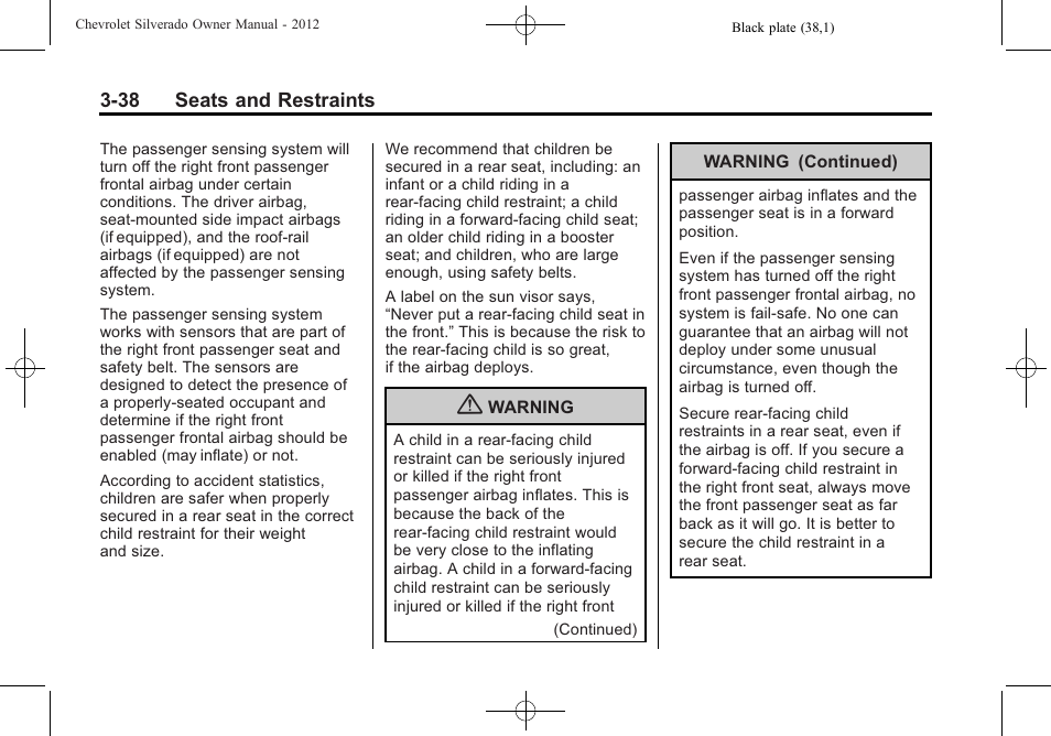 CHEVROLET 2012 Silverado User Manual | Page 110 / 608