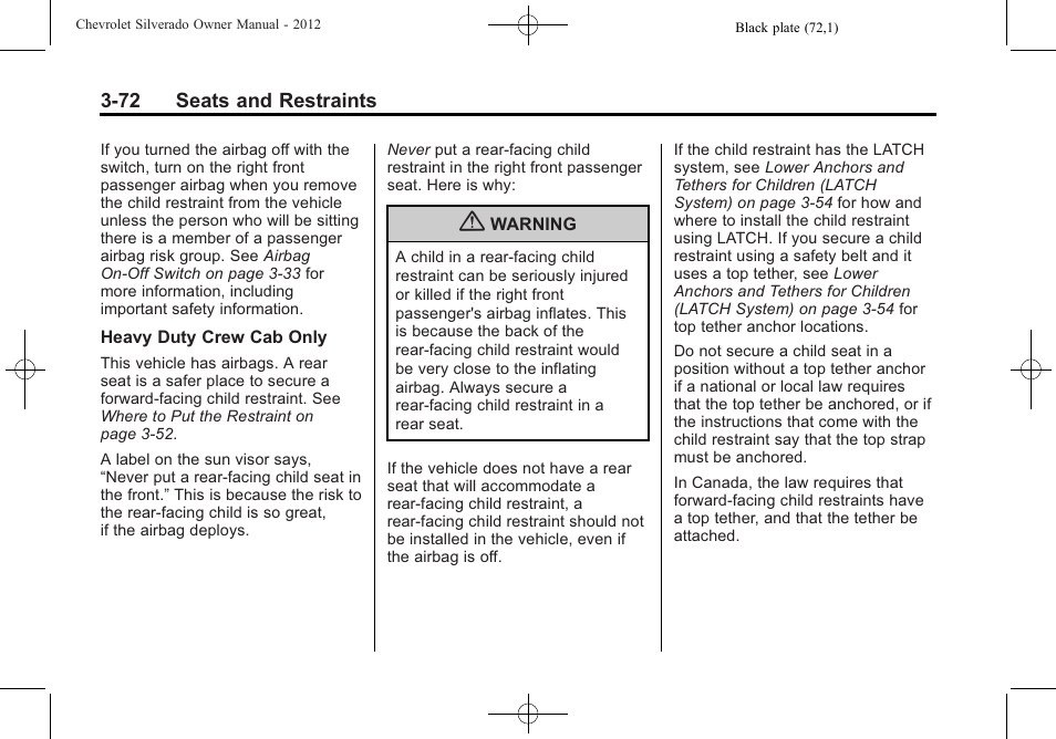 CHEVROLET 2012 Silverado User Manual | Page 144 / 608