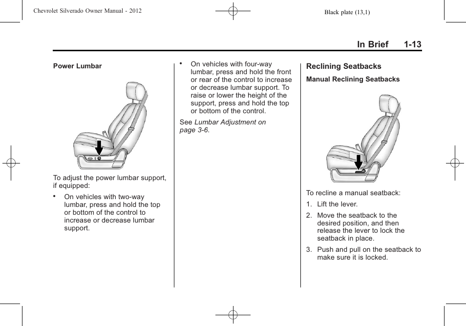 CHEVROLET 2012 Silverado User Manual | Page 19 / 608