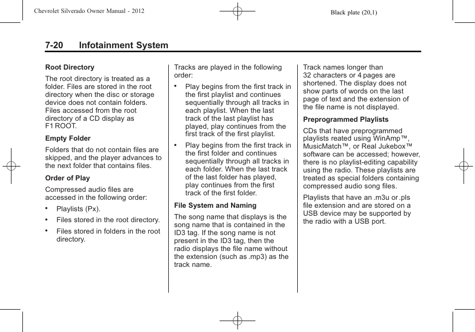 20 infotainment system | CHEVROLET 2012 Silverado User Manual | Page 248 / 608