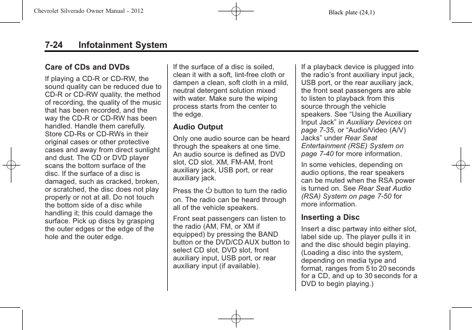 CHEVROLET 2012 Silverado User Manual | Page 252 / 608