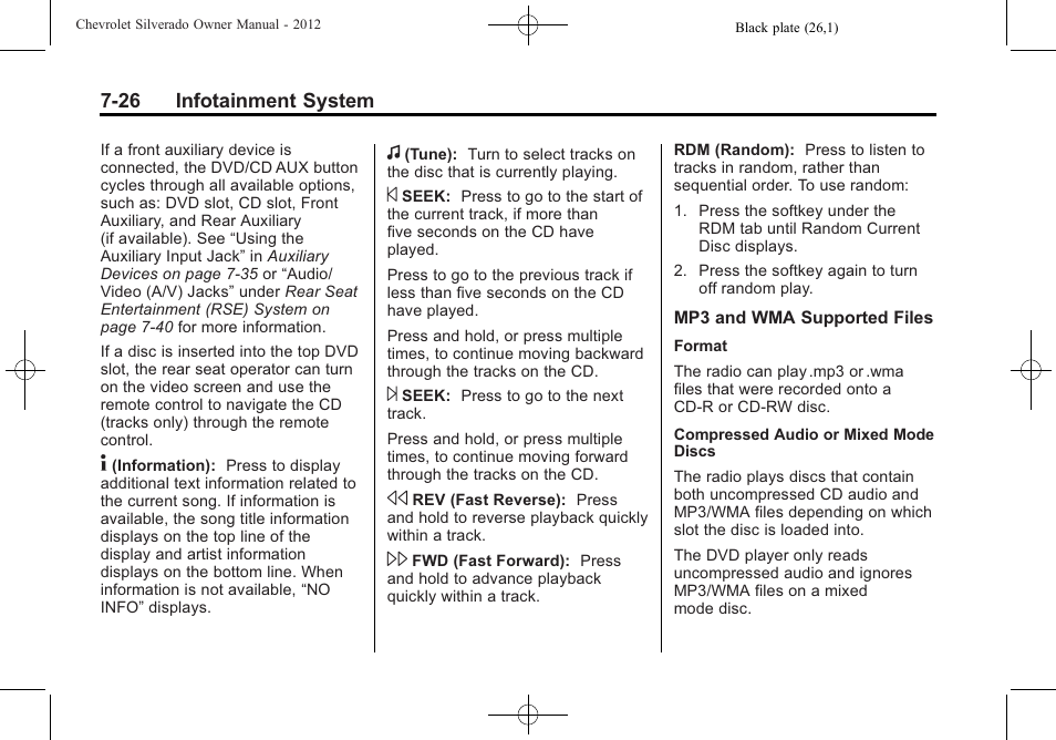 CHEVROLET 2012 Silverado User Manual | Page 254 / 608