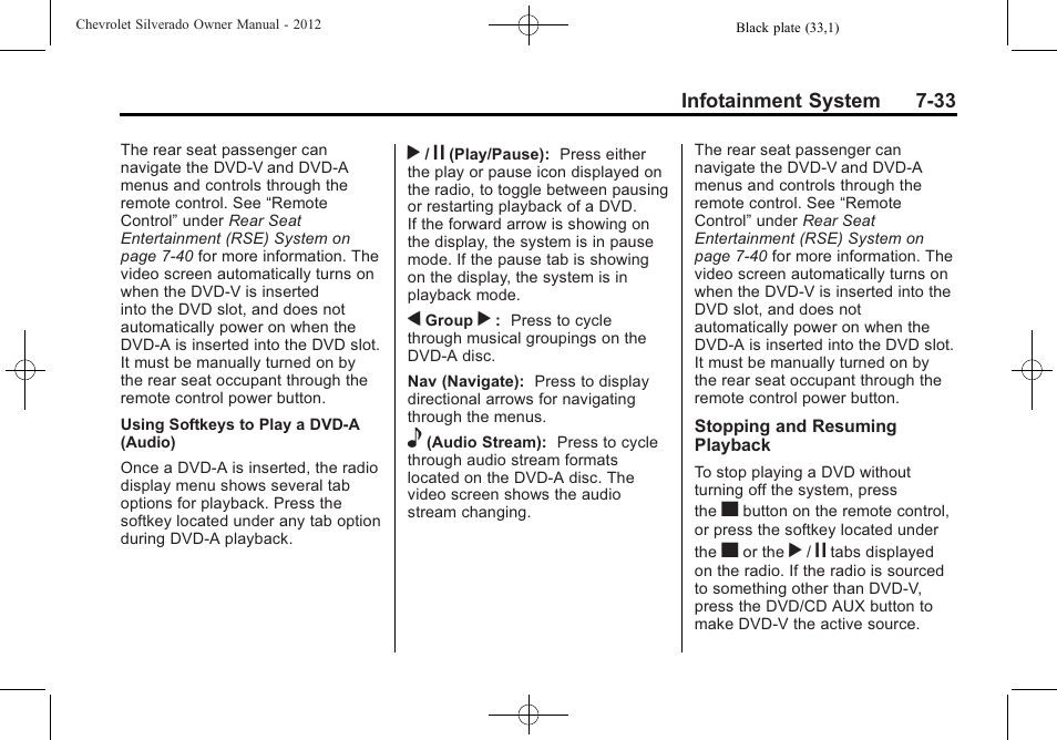 CHEVROLET 2012 Silverado User Manual | Page 261 / 608