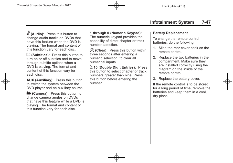 CHEVROLET 2012 Silverado User Manual | Page 275 / 608