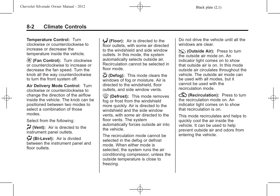 CHEVROLET 2012 Silverado User Manual | Page 290 / 608