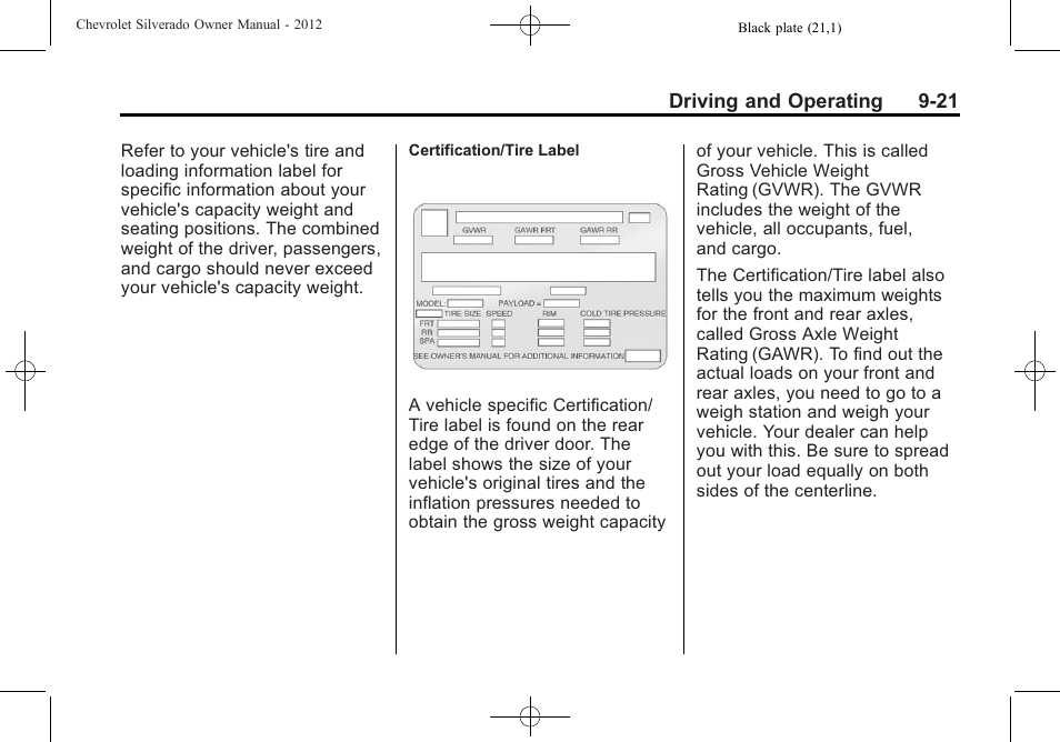 CHEVROLET 2012 Silverado User Manual | Page 321 / 608