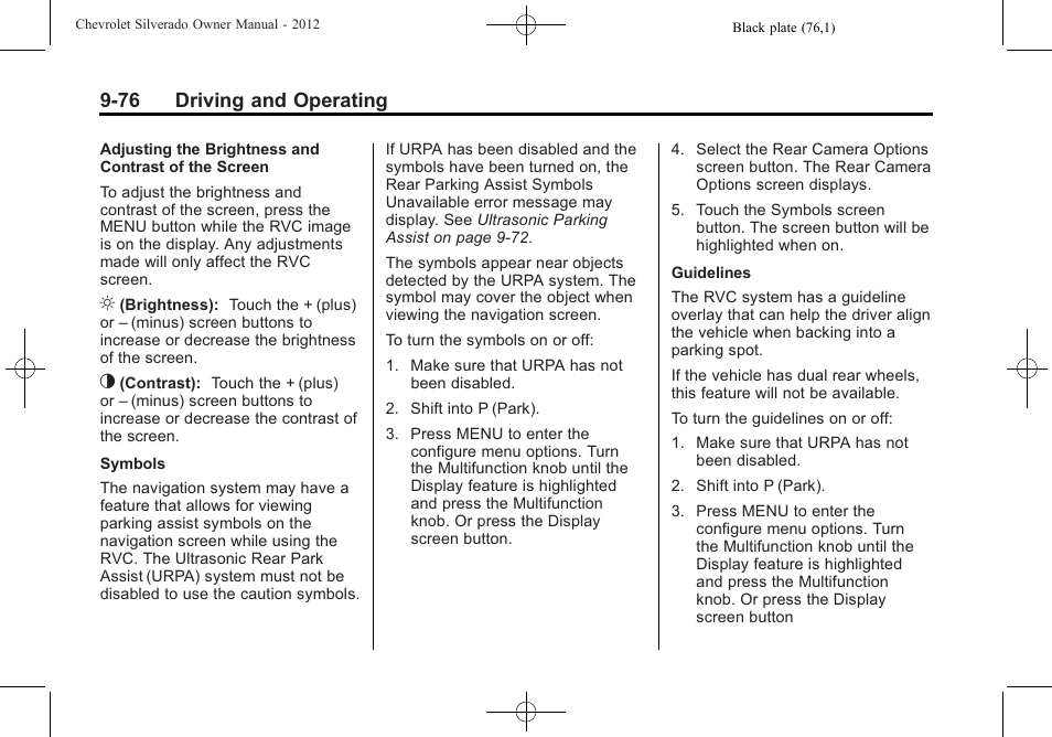 76 driving and operating | CHEVROLET 2012 Silverado User Manual | Page 376 / 608