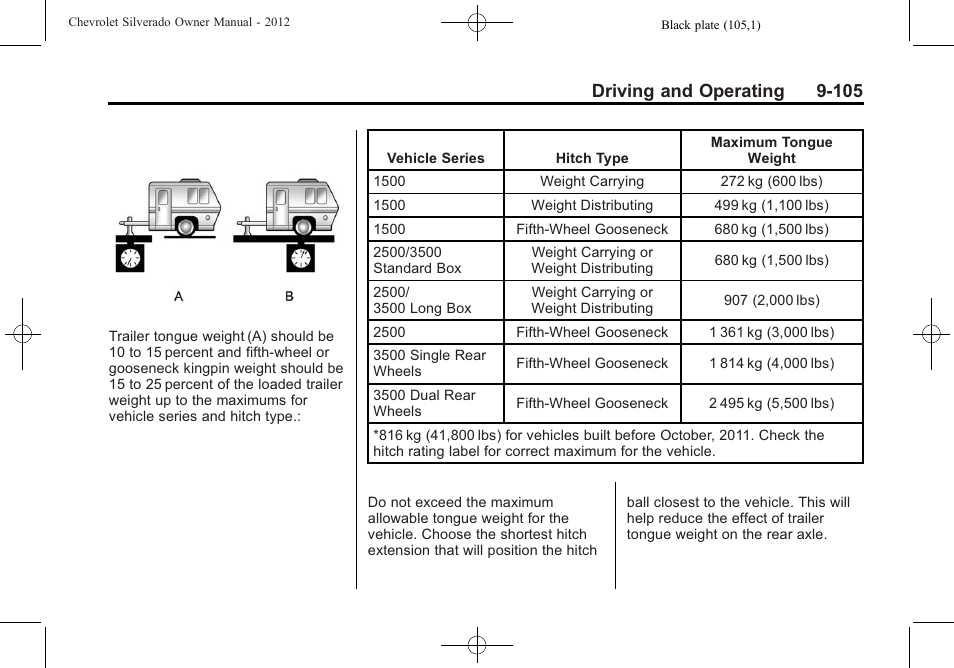 Driving and operating 9-105 | CHEVROLET 2012 Silverado User Manual | Page 405 / 608