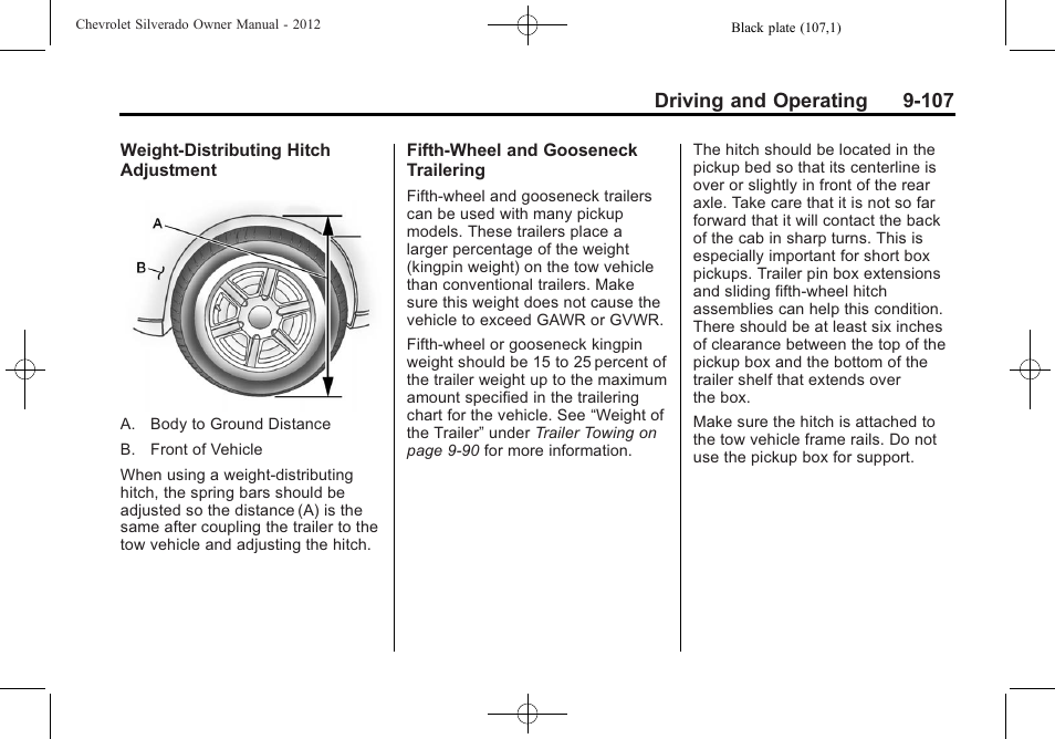 Driving and operating 9-107 | CHEVROLET 2012 Silverado User Manual | Page 407 / 608