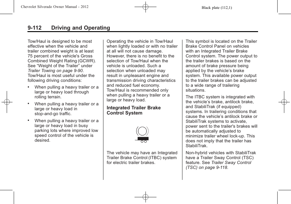 112 driving and operating | CHEVROLET 2012 Silverado User Manual | Page 412 / 608