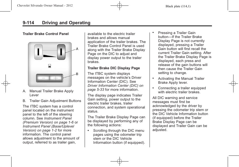 114 driving and operating | CHEVROLET 2012 Silverado User Manual | Page 414 / 608