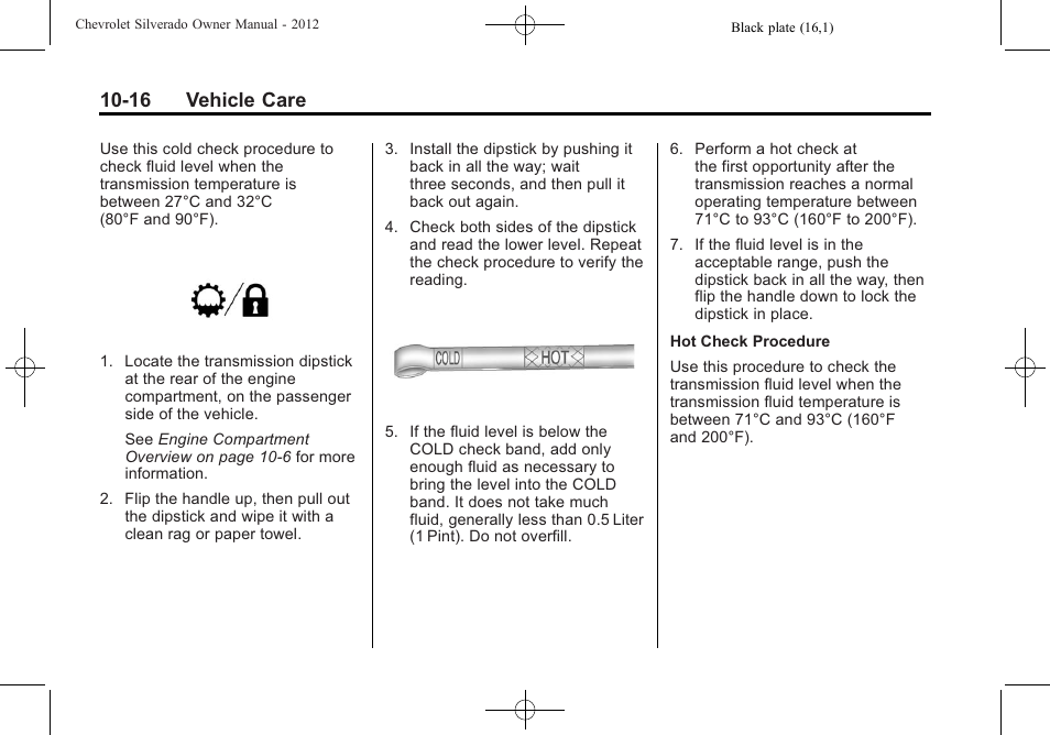 16 vehicle care | CHEVROLET 2012 Silverado User Manual | Page 440 / 608