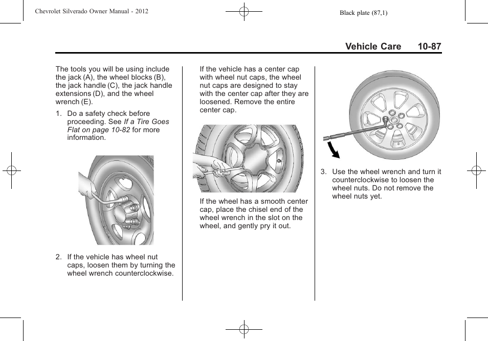 Vehicle care 10-87 | CHEVROLET 2012 Silverado User Manual | Page 511 / 608