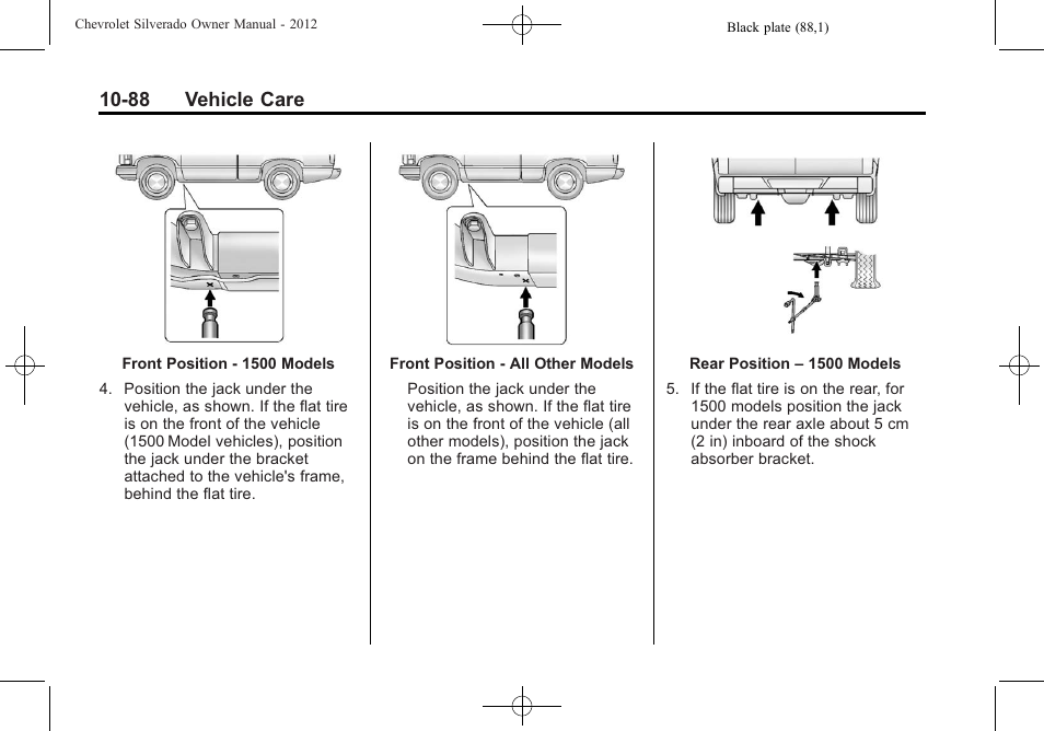 88 vehicle care | CHEVROLET 2012 Silverado User Manual | Page 512 / 608