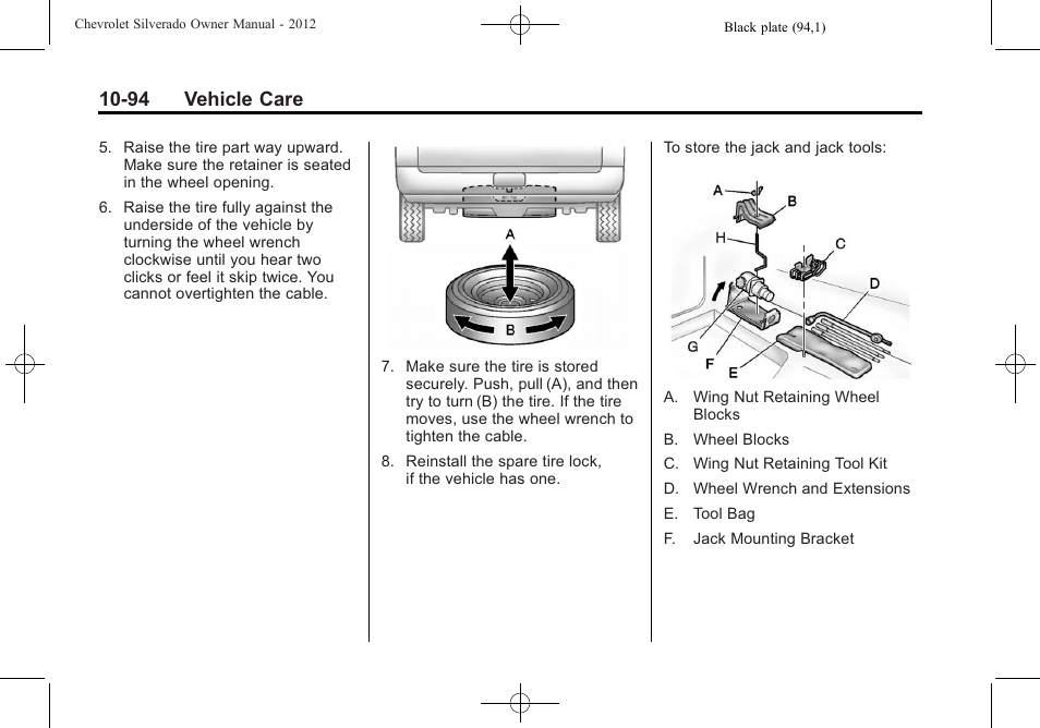 94 vehicle care | CHEVROLET 2012 Silverado User Manual | Page 518 / 608