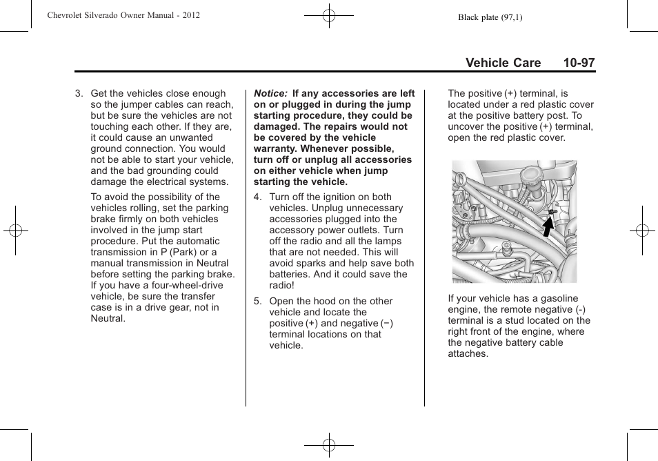 Vehicle care 10-97 | CHEVROLET 2012 Silverado User Manual | Page 521 / 608