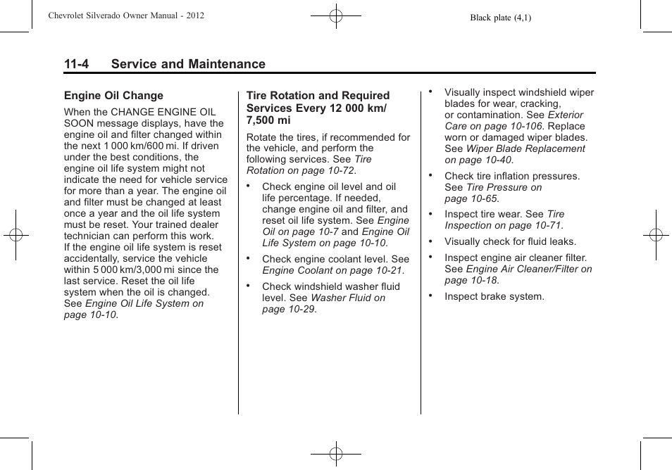 4 service and maintenance | CHEVROLET 2012 Silverado User Manual | Page 540 / 608