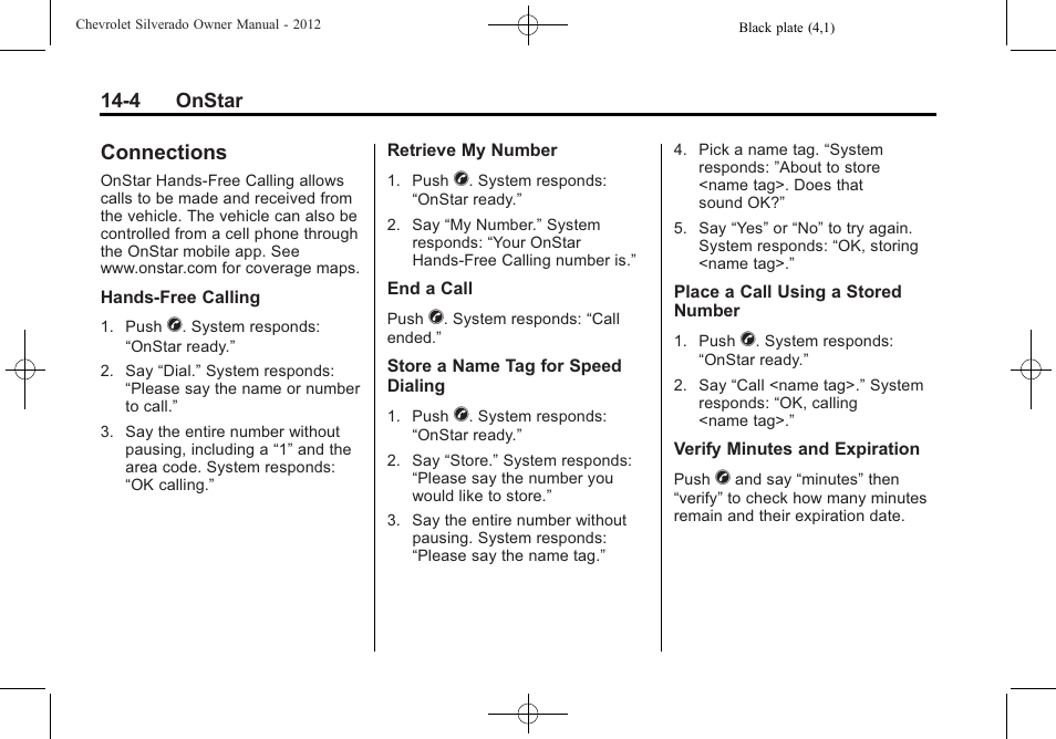 Connections, Connections -4, Comprehensive | CHEVROLET 2012 Silverado User Manual | Page 590 / 608