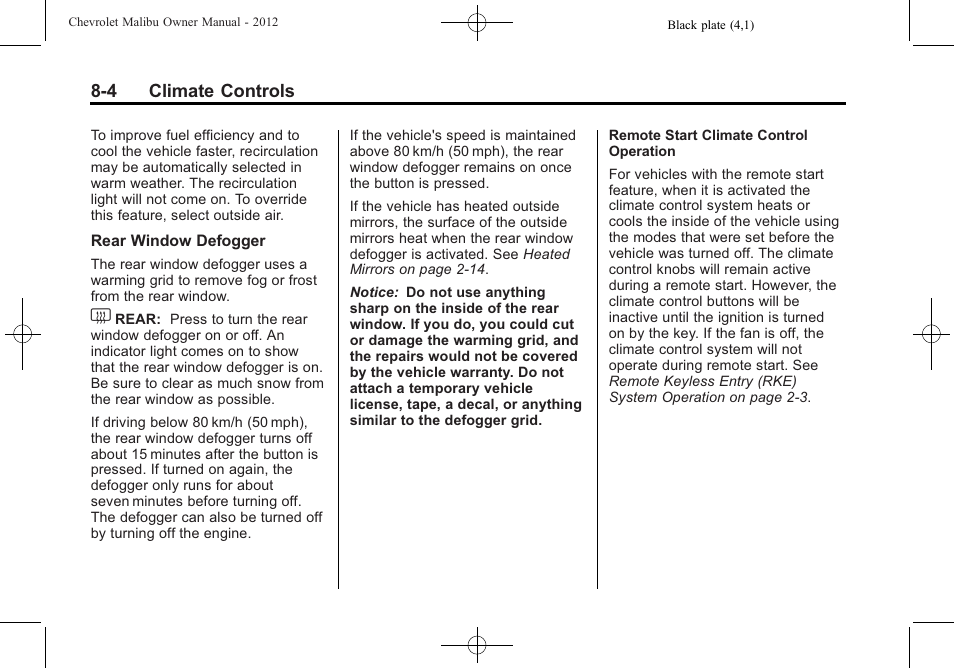 CHEVROLET 2012 Malibu User Manual | Page 176 / 376