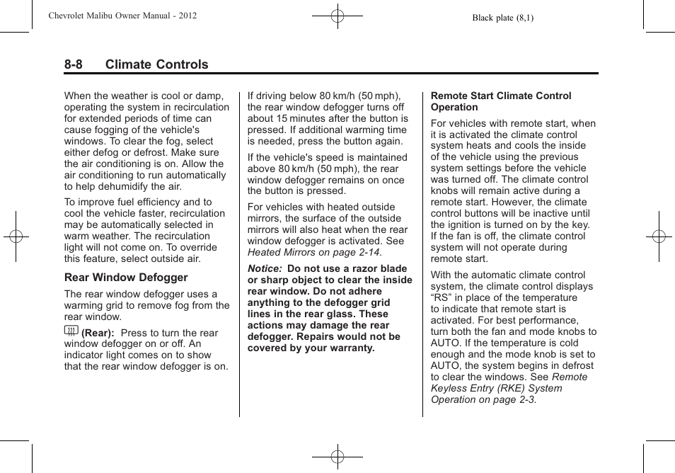 CHEVROLET 2012 Malibu User Manual | Page 180 / 376