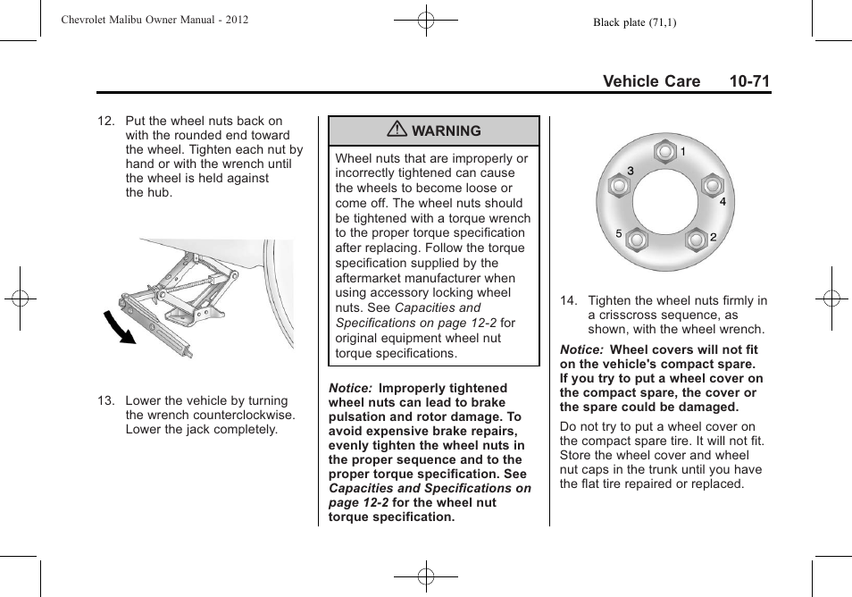 CHEVROLET 2012 Malibu User Manual | Page 299 / 376