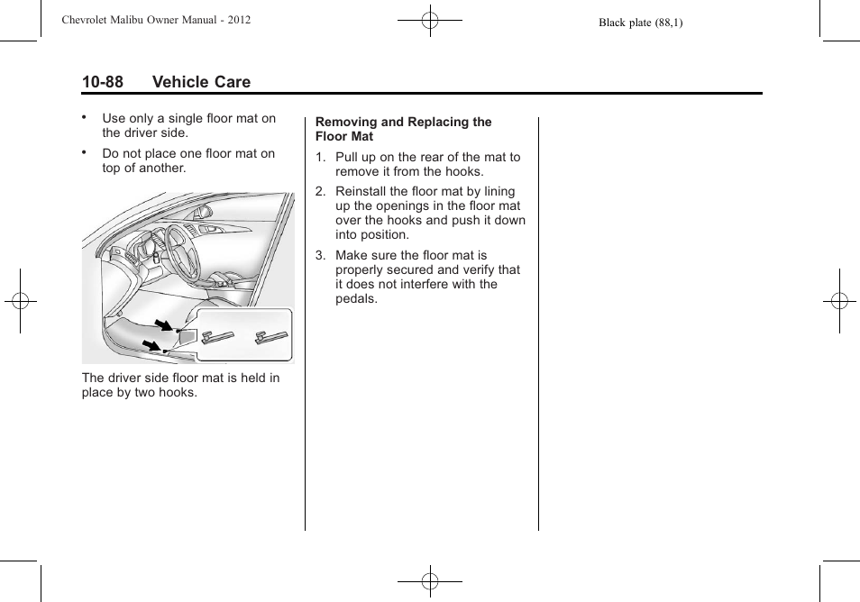 88 vehicle care | CHEVROLET 2012 Malibu User Manual | Page 316 / 376