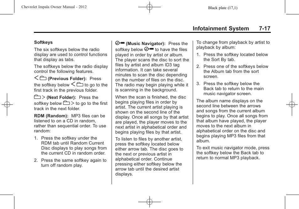 CHEVROLET 2012 Impala User Manual | Page 169 / 360