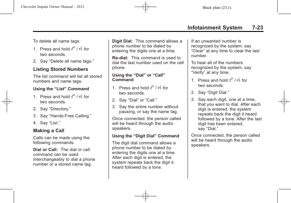 CHEVROLET 2012 Impala User Manual | Page 175 / 360