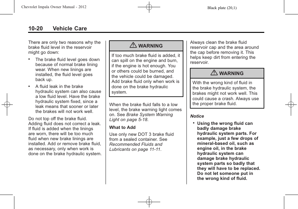 CHEVROLET 2012 Impala User Manual | Page 250 / 360