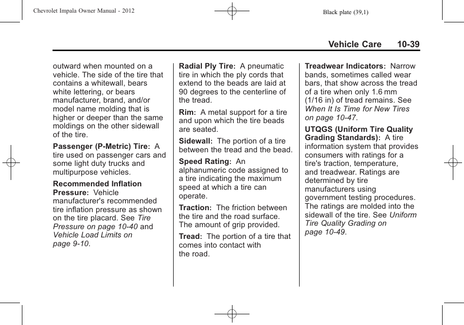 CHEVROLET 2012 Impala User Manual | Page 269 / 360