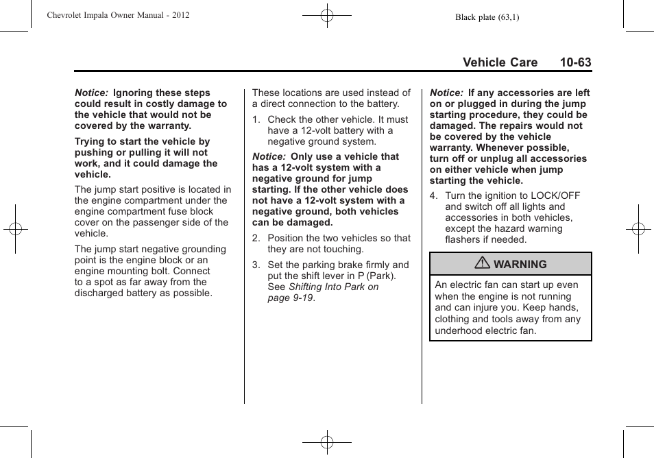 CHEVROLET 2012 Impala User Manual | Page 293 / 360