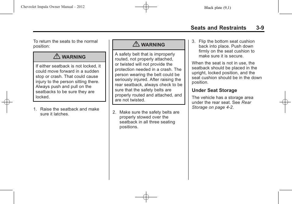 CHEVROLET 2012 Impala User Manual | Page 53 / 360
